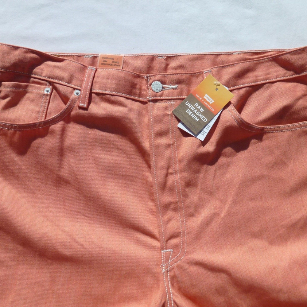 Levis 501 Raw Unwashed Shrink 2 Fit Button Jeans - Picture 3 of 6